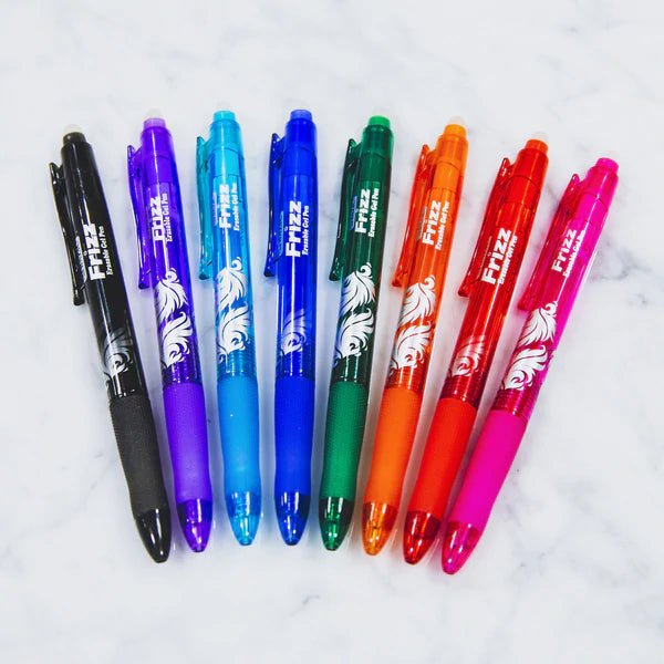 Frizz Assorted Color Erasable Gel Retractable Pen with Grip (3/Pack) Sold in 24 Units