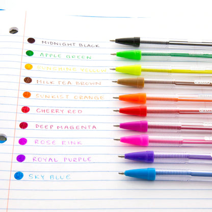 BAZIC 10 Pure Neon Color Stick Pen Sold in 24 Units