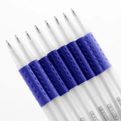 BAZIC Prima Blue Stick Pen w/ Cushion Grip (8/Pack) Sold in 24 Units