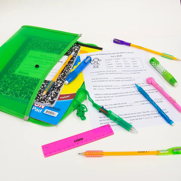 BAZIC 4-Color Neck Pen w/ Cushion Grip (2/Pack) Sold in 24 Units