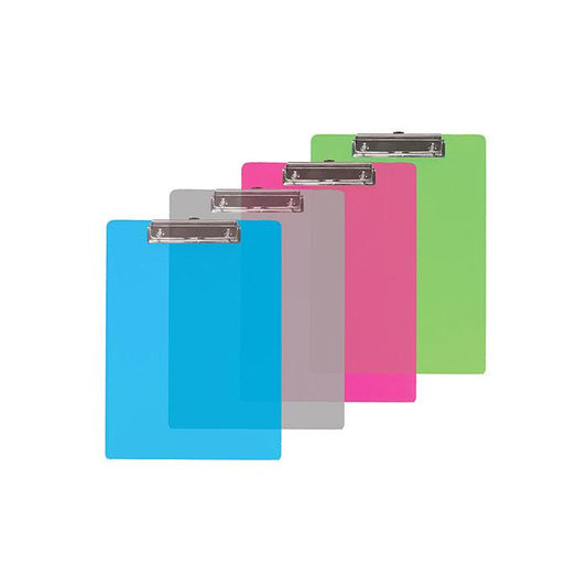 BAZIC Memo Size Plastic Clipboard w/ Low Profile Clip Sold in 24 Units