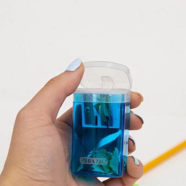 BAZIC Dual Blades Sharpener w/ Lid & Receptacle Sold in 24 Units