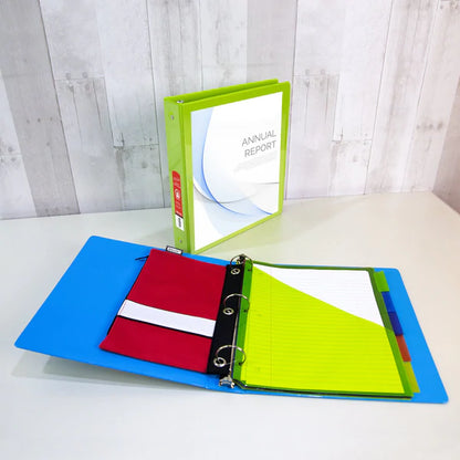 BAZIC 1" White 3-Ring View Binder w/ 2 Pockets Sold in 12 Units