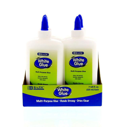 BAZIC 7 5/8 Oz. (225 mL) Jumbo White Glue Sold in 24 Units