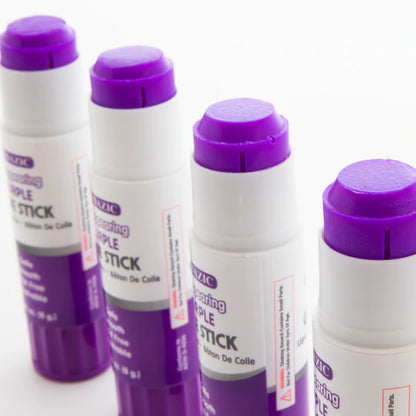 BAZIC 21g / 0.7 Oz. Large Washable Purple Glue Stick (2/Pack) Sold in 24 Units