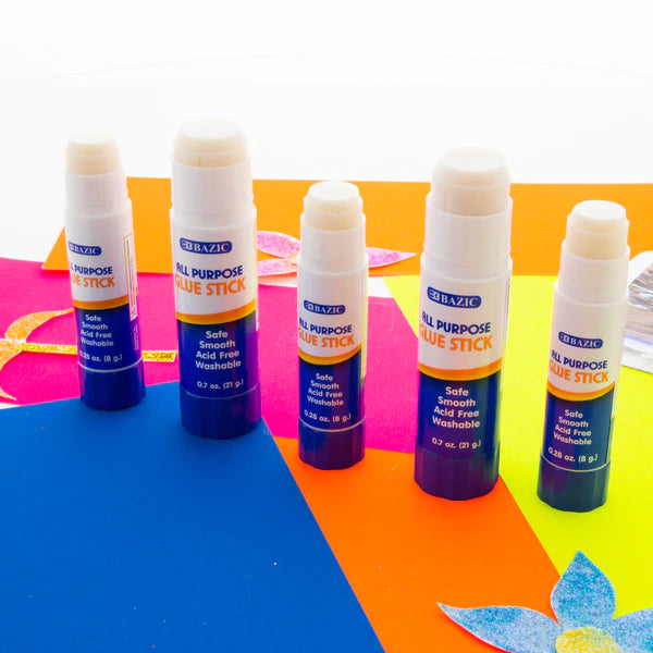 BAZIC 8g / 0.28 Oz. Premium Small Glue Stick (4/Pack) Sold in 24 Units