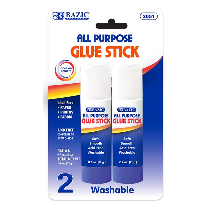 BAZIC 21g / 0.7 Oz Premium Large Glue Stick (2/Pack) Sold in 24 Units