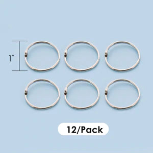 BAZIC 1" Metal Book Rings (12/Pack) Sold in 24 Units