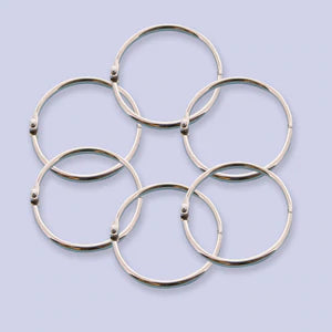 BAZIC 1" Metal Book Rings (12/Pack) Sold in 24 Units