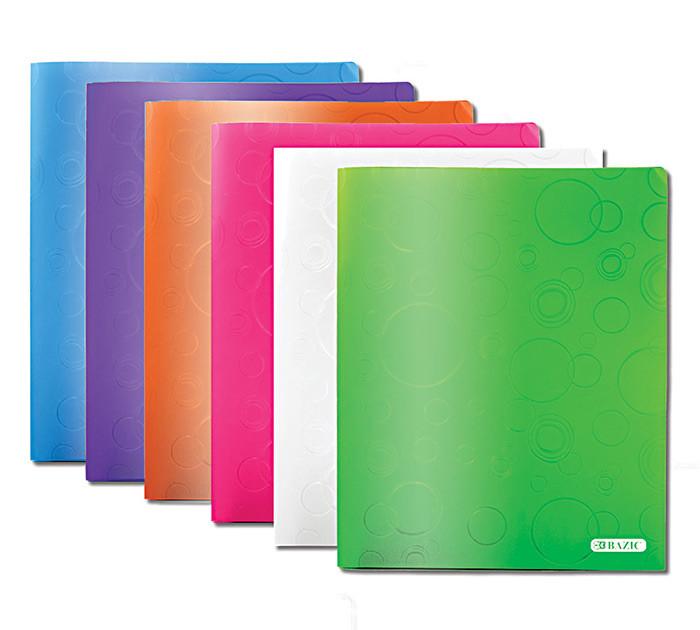BAZIC Bubble Embossed 2-Pockets Poly Portfolio Sold in 48 Units