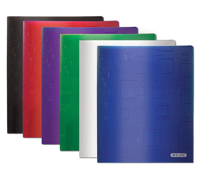 BAZIC Cubic Embossed 2-Pockets Poly Portfolio Sold in 48 Units