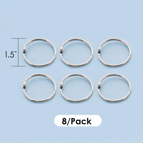 BAZIC 1.5" Metal Book Rings (8/Pack) Sold in 24 Units