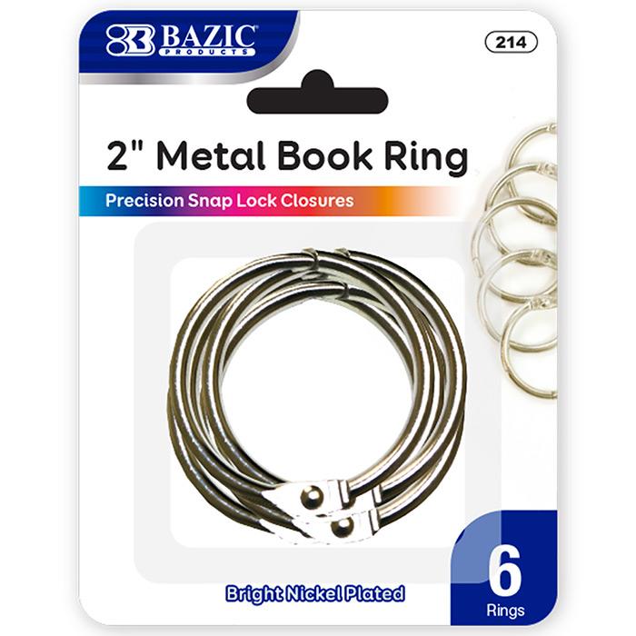 BAZIC 2" Metal Book Rings (6/Pack) Sold in 24 Units
