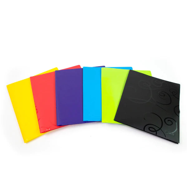 BAZIC Embossed Swirls 2-Pocket Poly Portfolios Sold in 48 Units