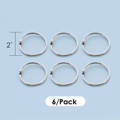 BAZIC 2" Metal Book Rings (6/Pack) Sold in 24 Units