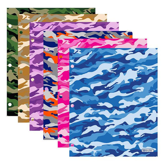 BAZIC Camouflage 2-Pocket Portfolios Sold in 48 Units