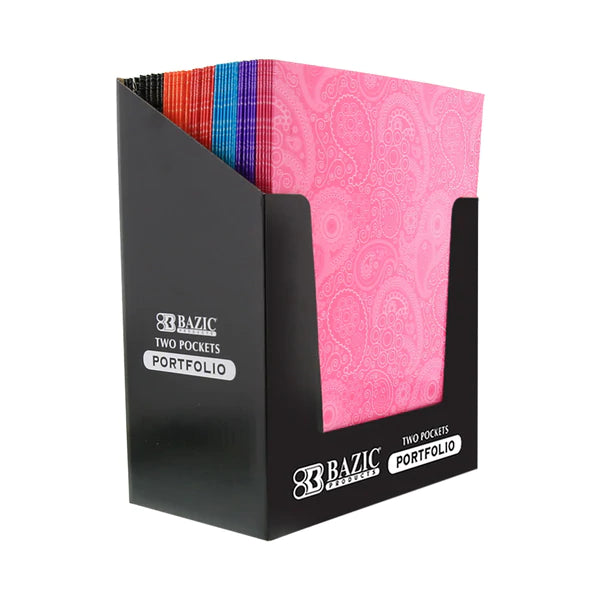 BAZIC Paisley 2-Pocket Portfolios Sold in 48 Units