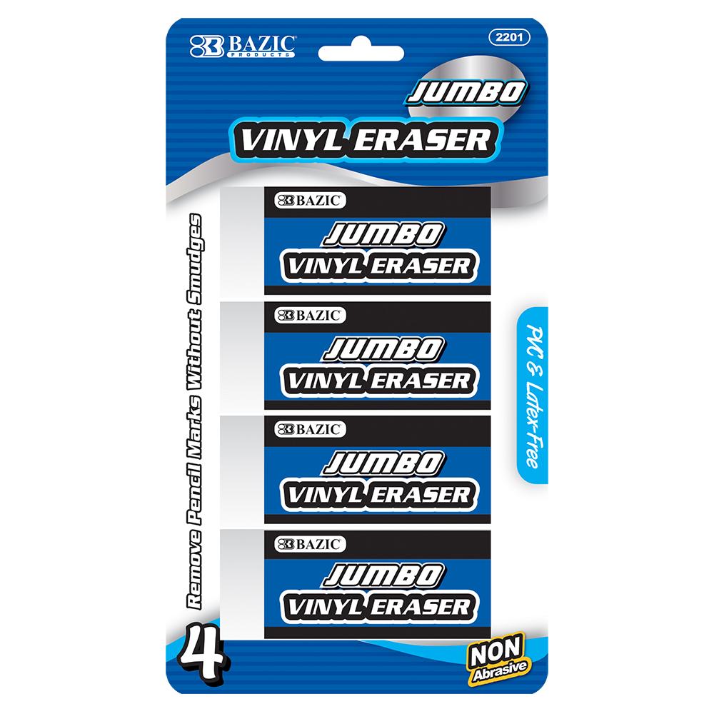 Jumbo Vinyl Eraser (4/Pack) Sold in 24 Units