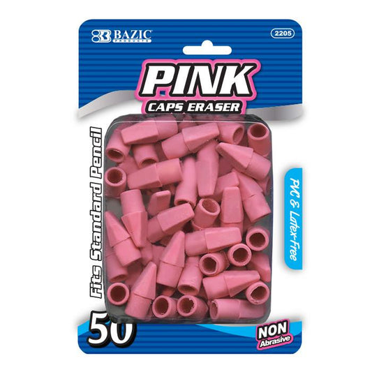 BAZIC Pink Eraser Top (50/Pack) Sold in 24 Units