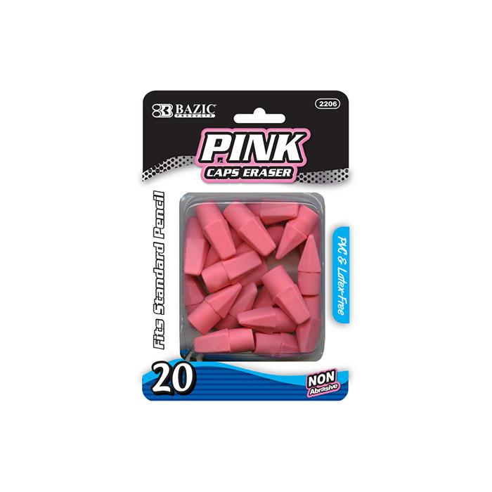 BAZIC Pink Eraser Top (20/Pack) Sold in 24 Units