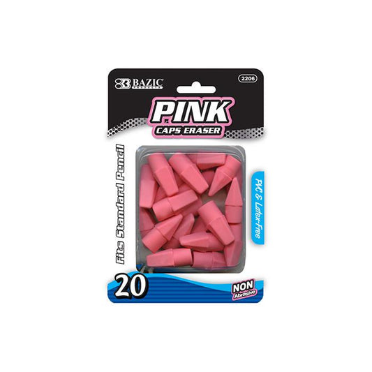 BAZIC Pink Eraser Top (20/Pack) Sold in 24 Units