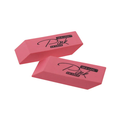 BAZIC Pink Bevel Eraser (4/Pack) Sold in 24 Units