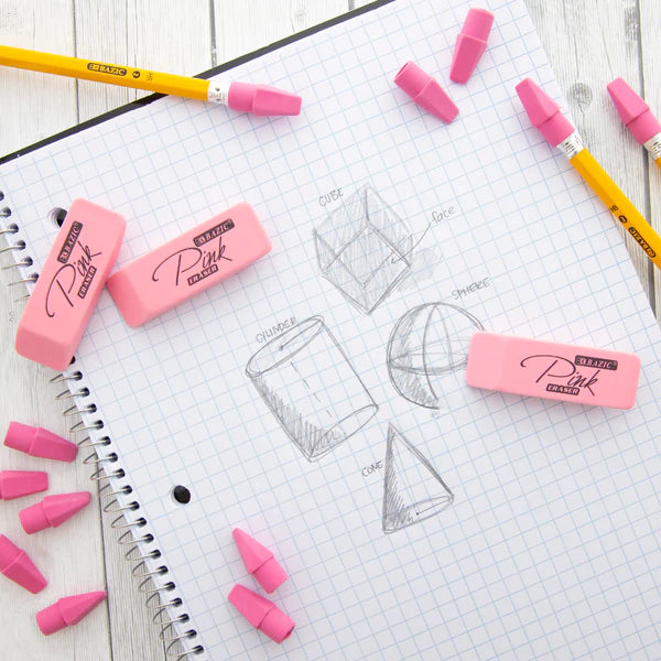 BAZIC Pink Eraser Sets ( 15/Pack) Sold in 24 Units