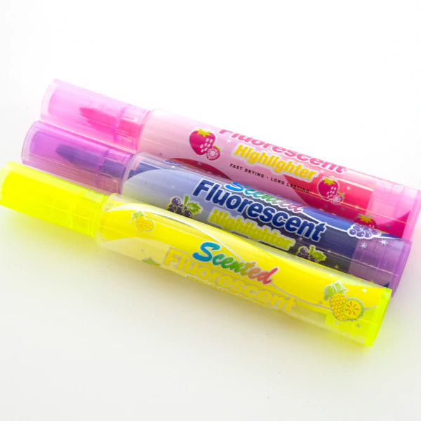 BAZIC Fruit Scented Highlighters (3/Pack) Sold in 24 Units