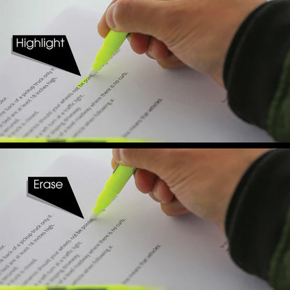 BAZIC Yellow Erasable Highlighter (3/Pack) Sold in 24 Units