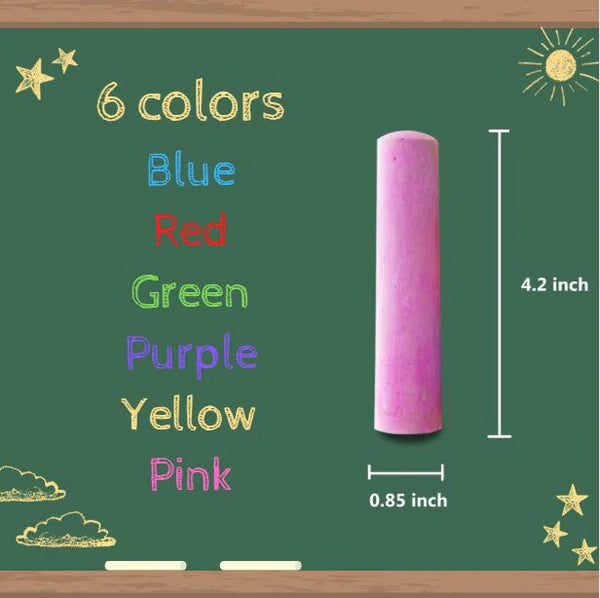 BAZIC Jumbo Assorted Color Chalk (15/Bucket) Sold in 24 Units