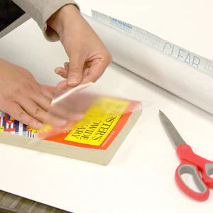 18" X 1.5 Yard Clear Self Adhesive Book Cover Sold in 48 Units