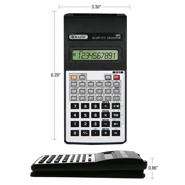 BAZIC 56 Function Scientific Calculator w/ Flip Cover Sold in 12 Units