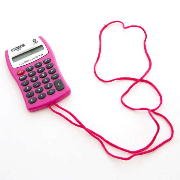 BAZIC 8-Digit Pocket Size Calculator w/ Neck String Sold in 24 Units