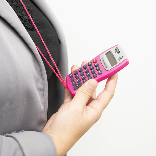 BAZIC 8-Digit Pocket Size Calculator w/ Neck String Sold in 24 Units