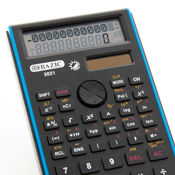 BAZIC 240 Function Fancy color Scientific Calculator w/ Slide-On Case Sold in 12 Units