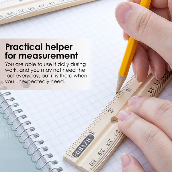 BAZIC 12" (30cm) Wooden Ruler Sold in 24 Units
