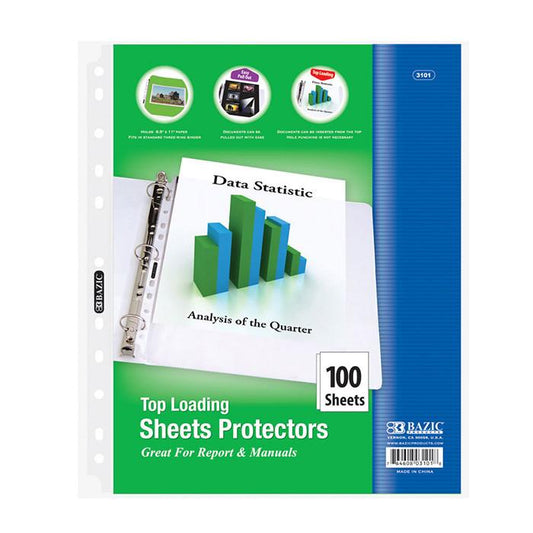 BAZIC Top Loading Sheet Protectors (100/Pack) Sold in 12 Units