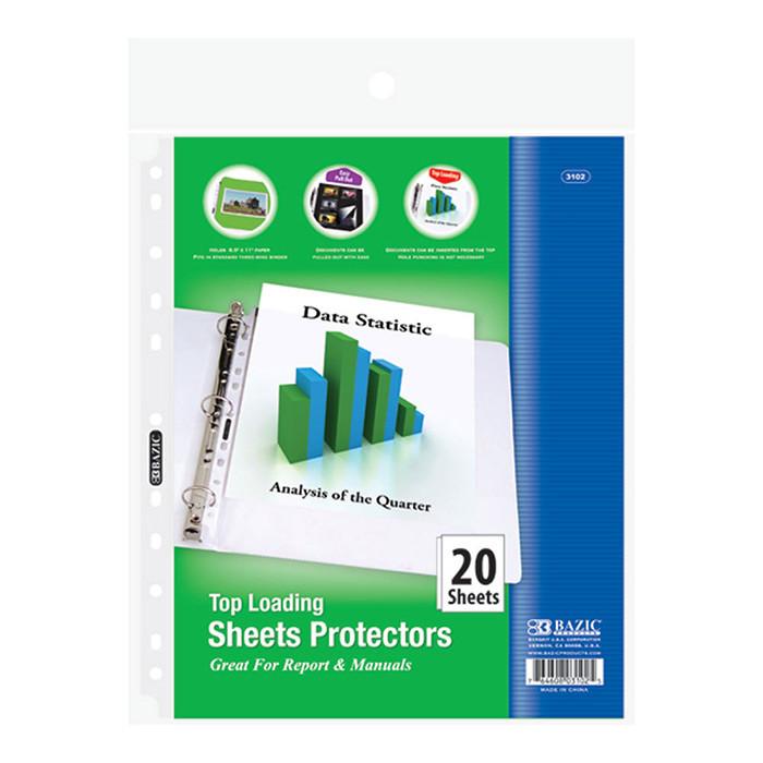 BAZIC Top Loading Sheet Protectors (20/Pack) Sold in 36 Units