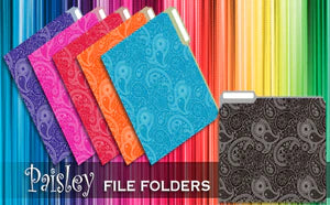 BAZIC 1/3 Cut Letter Size Paisley File Folders (3/Pack) Sold in 48 units