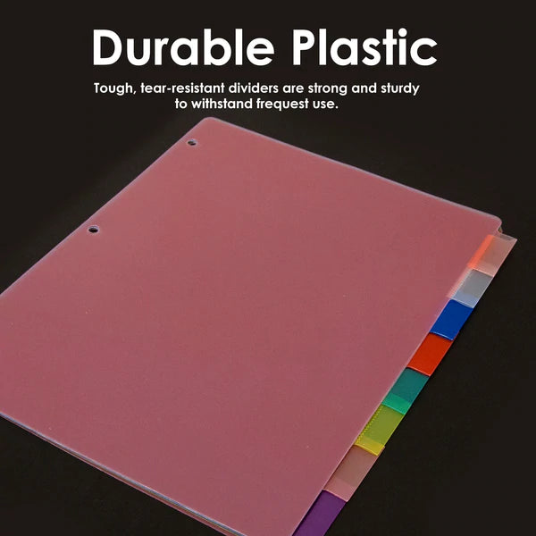 BAZIC 3-Ring Binder Dividers w/ 8 Insertable Color Tabs Sold in 24 Units