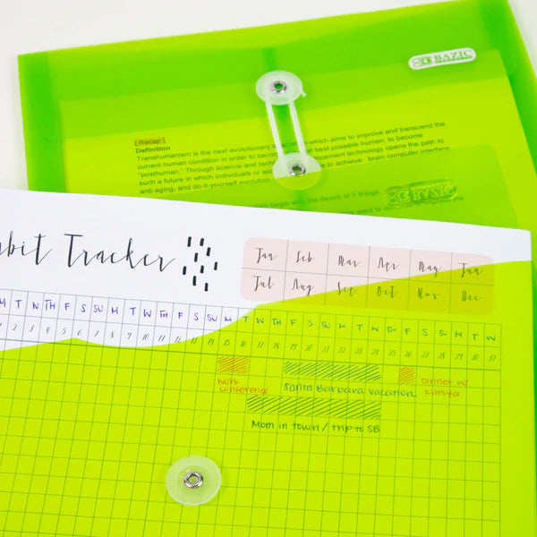 BAZIC Top/Side Loading Letter Size String Envelope (2/Pack) Sold in 24 Units