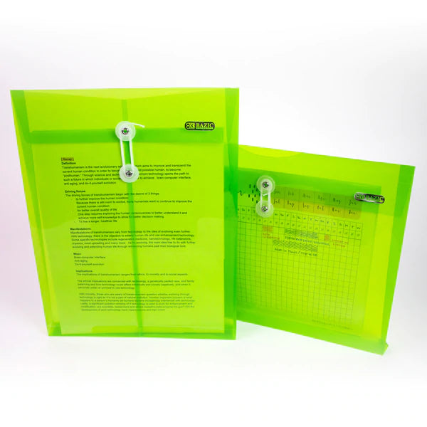 BAZIC Top/Side Loading Letter Size String Envelope (2/Pack) Sold in 24 Units