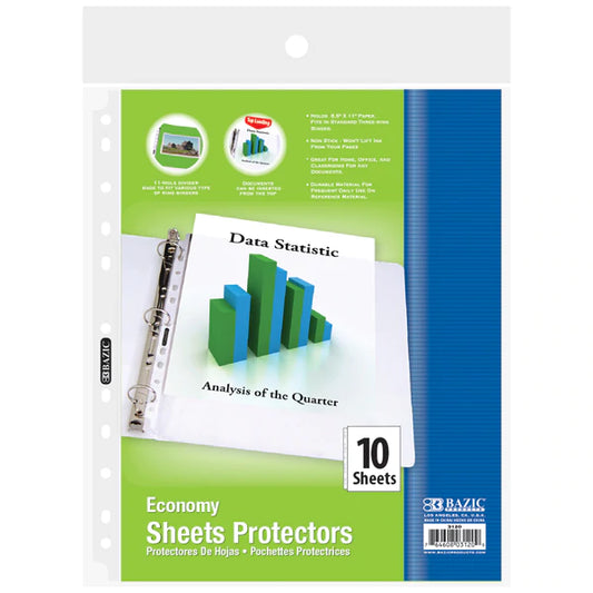 BAZIC Top Loading Sheet Protectors (10/Pack) Sold in 48 Units