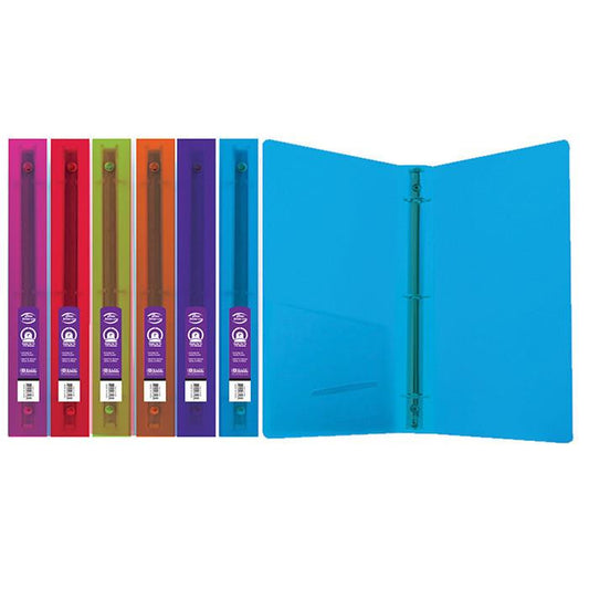Bazic 1" Glitter Poly 3-Ring Binder w/ Pocket Sold in 48 units