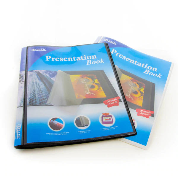 BAZIC 10-Pocket Presentation Book Sold in 24 Units
