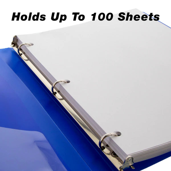 BAZIC 1/2" Poly 3-Ring Presentation View Binder w/ Pocket Sold in 48 Units