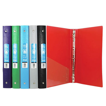 BAZIC 1" Matte Color Poly 3-Ring Binder w/ Pocket Sold in 48 Units