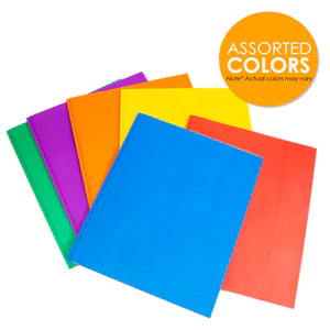 Assorted Color 2-Pocket Portfolios Sold in 100 Units