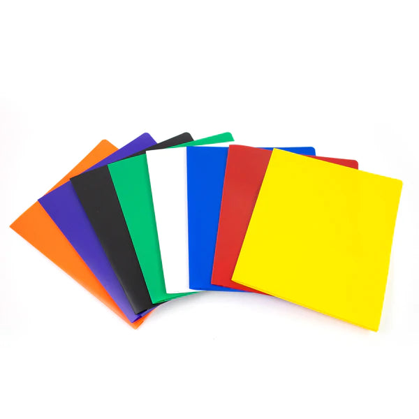 BAZIC Solid Color 2-Pocket Poly Portfolios Sold in 48 Units