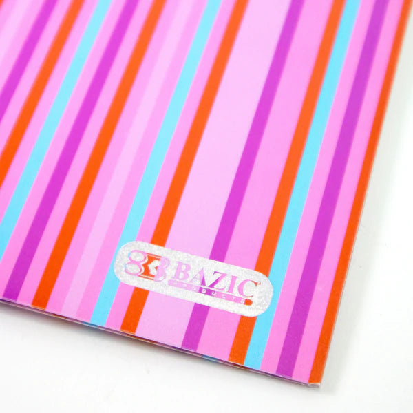 BAZIC Stripes 2-Pocket Poly Portfolio Sold in 48 Units